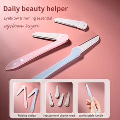 3pcs Eyebrow Razor Set with Replaceable Blades victoriastore.com.pk