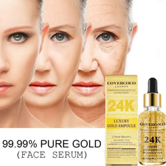 Covercoco London Facial Collagen Moisturizing Firming Anti-Aging Anti-wrinkles Whitening Face Skin Care 24K Gold Serum victoriastore.com.pk