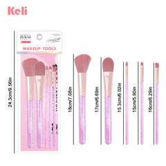 Keli Makeup Powder Brush 5pcs Set vicoriastore.com.pk
