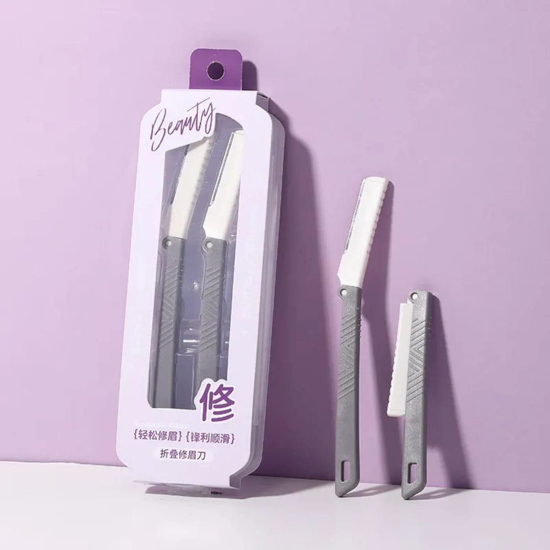LMLTOP 2pcs Foldable Eyebrow Razor JJF42 victoriastore.com.pk