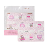 Pink Heart High elasticity Makeup Cosmetic Powder Puff 8-Piece
