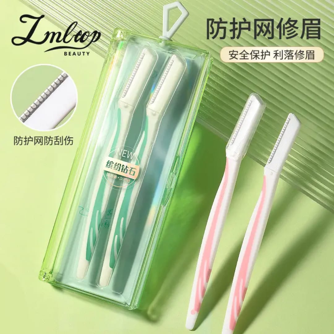 Eyebrow Trimmer Pack Of 2 Protective Net Stainless Steel For Beginners victoriastore.com.pk