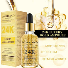 Covercoco London Facial Collagen Moisturizing Firming Anti-Aging Anti-wrinkles Whitening Face Skin Care 24K Gold Serum victoriastore.com.pk