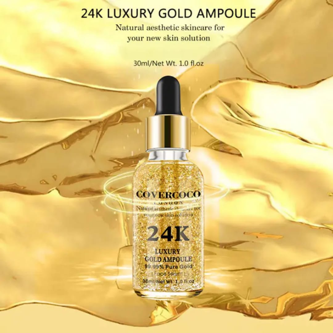 Covercoco London Facial Collagen Moisturizing Firming Anti-Aging Anti-wrinkles Whitening Face Skin Care 24K Gold Serum victoriastore.com.pk