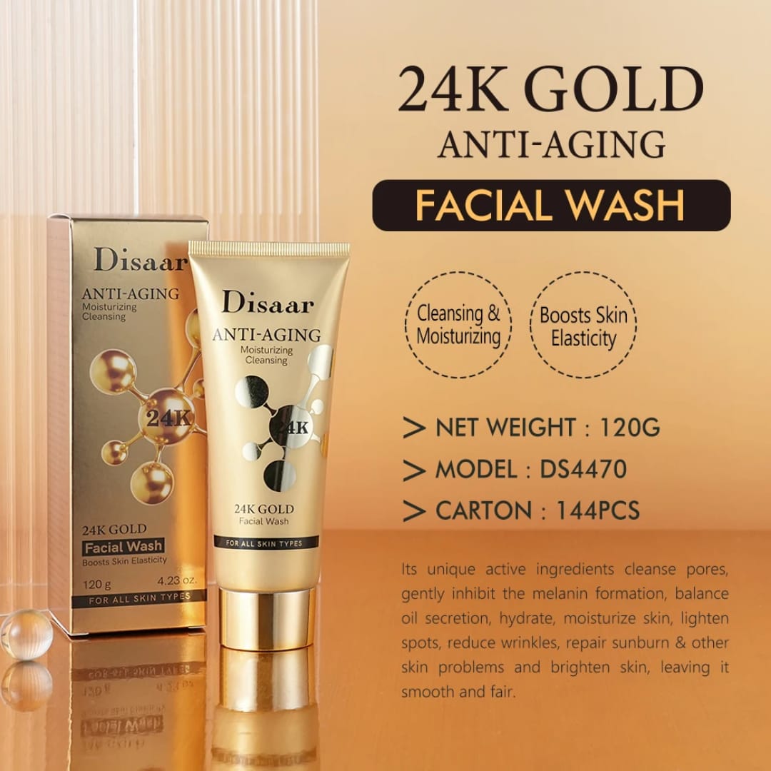 Disaar 24K Gold Anti-Aging Facial Wash 120g victoriastore.com.pk