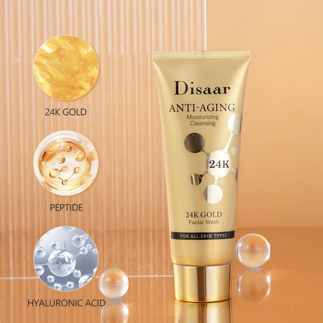Disaar 24K Gold Anti-Aging Facial Wash 120g victoriastore.com.pk