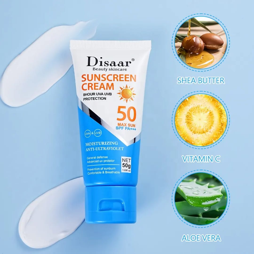 Disaar SPF50 Aloe Vera Sunscreen – UVA UVB Protection victoriastore.com.pk
