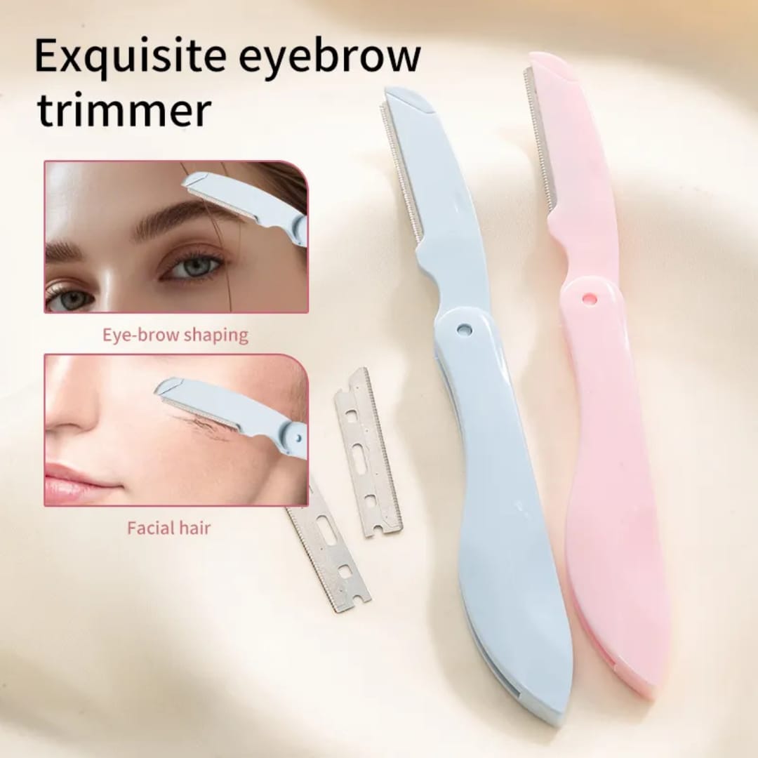 LMLTOP Foldable Eyebrow Razor Set A0261 (2+1 Blades) victoriastorecom.pk