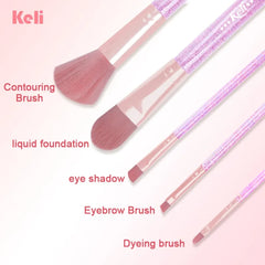 Keli Makeup Powder Brush 5pcs Set vicoriastore.com.pk