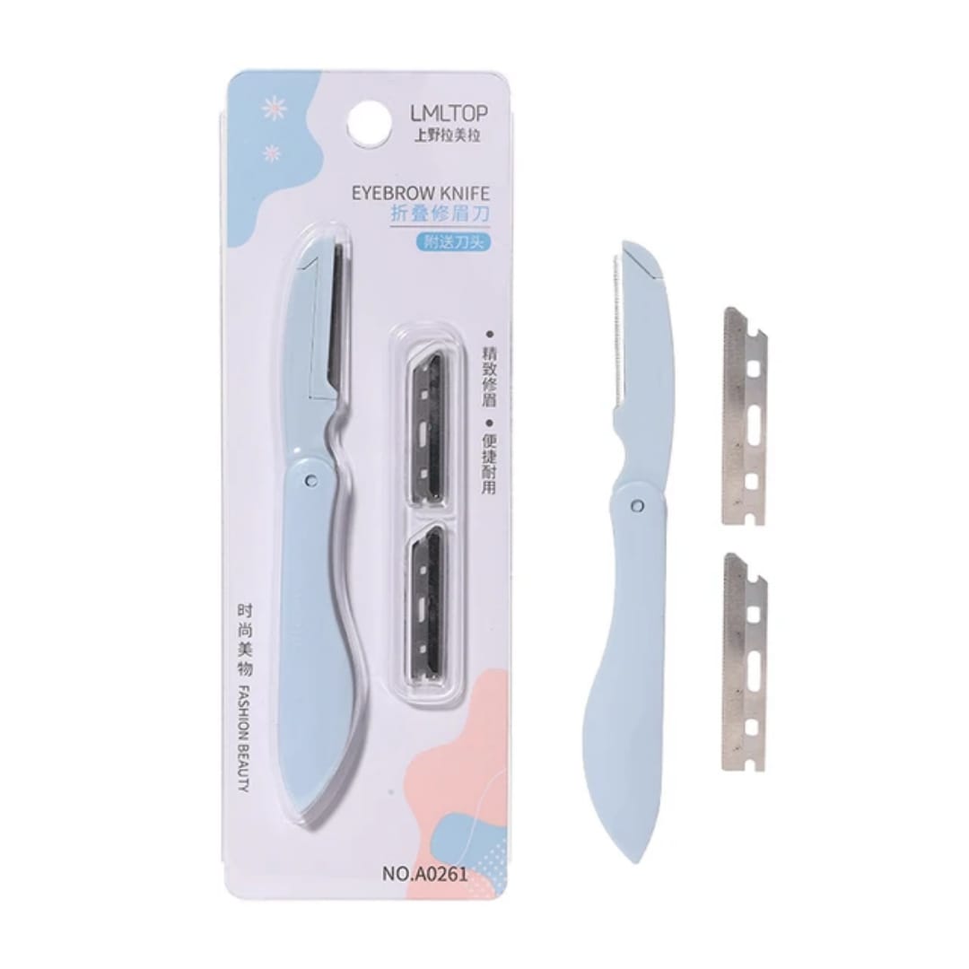 LMLTOP Foldable Eyebrow Razor Set A0261 (2+1 Blades) victoriastorecom.pk